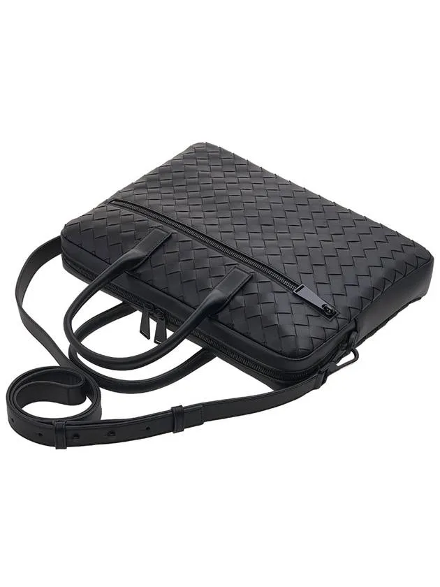 Bottega Veneta Intrecciato Briefcase Black
