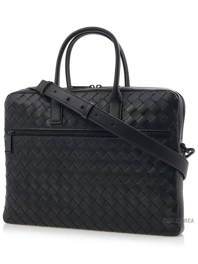 Bottega Veneta Intrecciato Briefcase Black