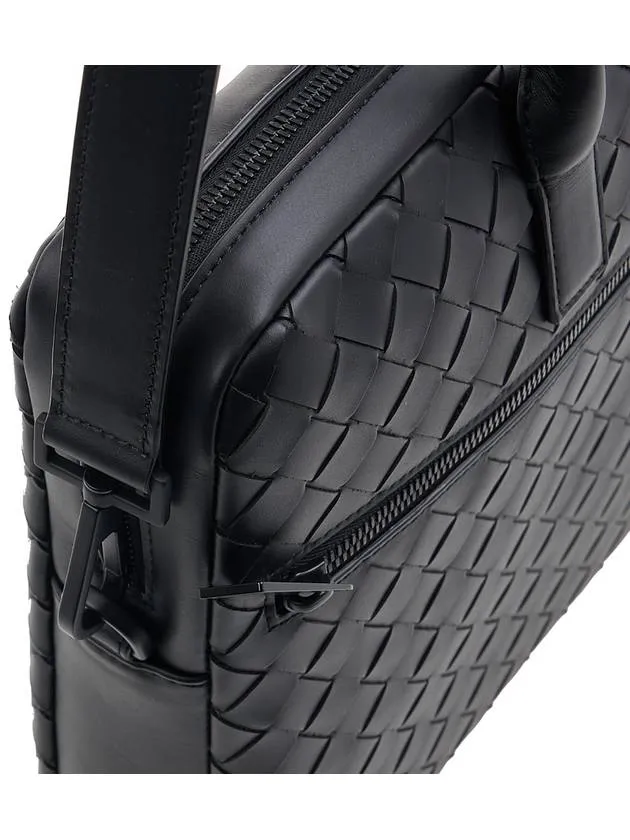 Bottega Veneta Intrecciato Briefcase Black