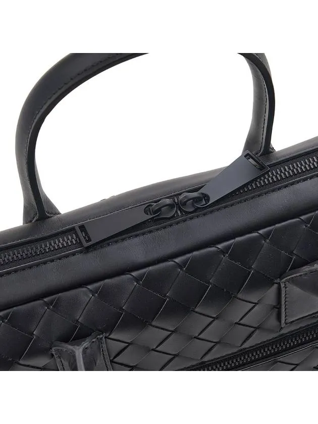 Bottega Veneta Intrecciato Briefcase Black