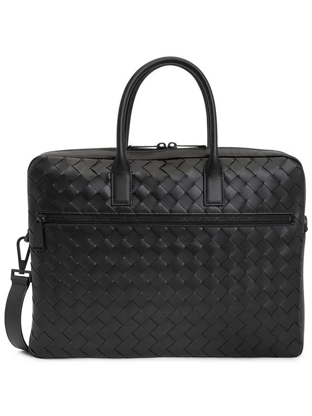 Bottega Veneta Intrecciato Briefcase Black