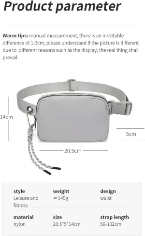 Bovagu Crossbody, Fashion Waist Bag, 57-102CM Long Strap Crossbody Bag, Plus Size Women/Men Waist Pack With Adjustable Strap For Sports. (Camouflage Blue Double zipper)