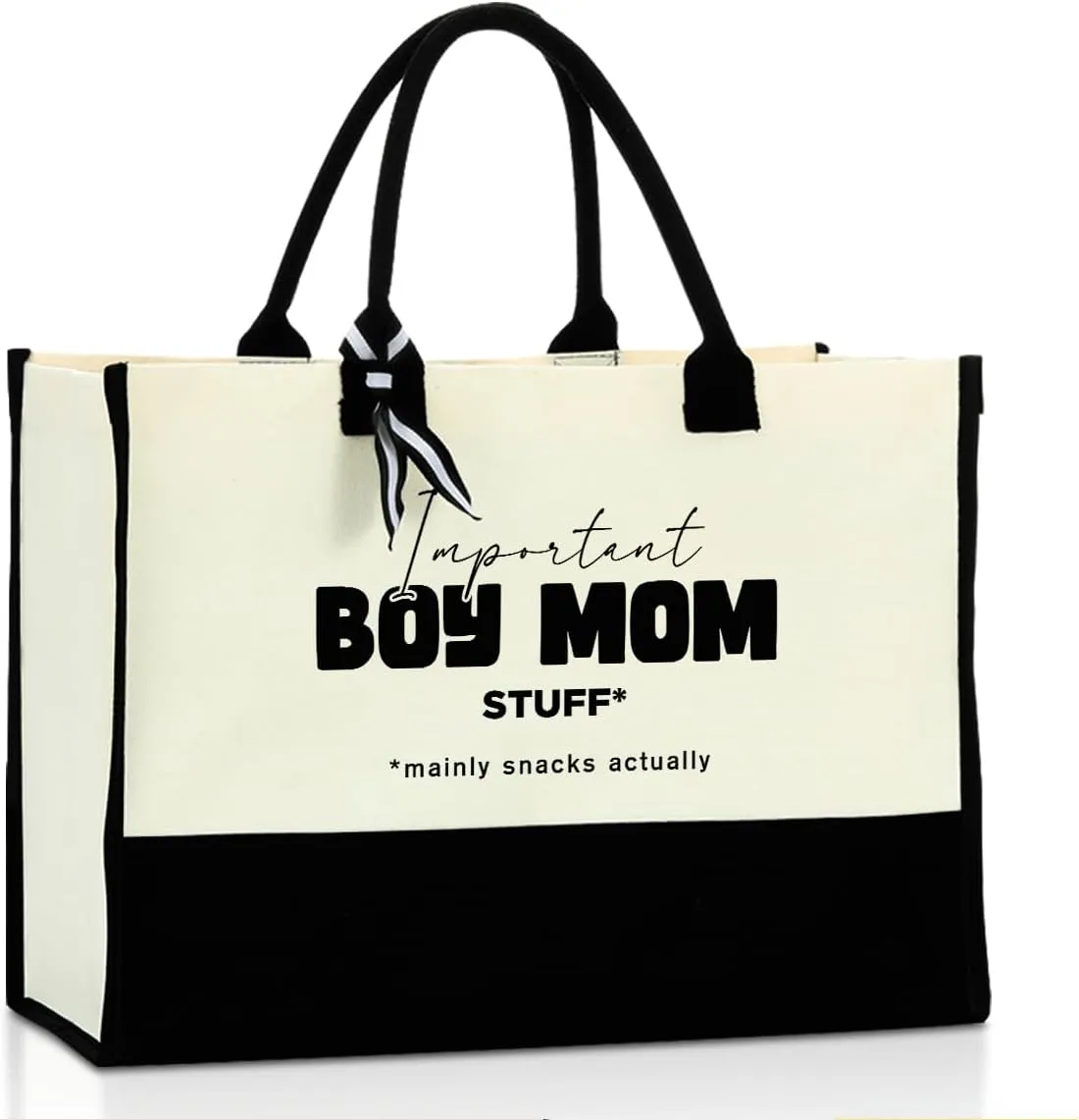 Boy & Girl Mom Gifts: Best Mom Ever Canvas Tote Bag - Beach, Grocery, Mothers Day & Birthday Gift