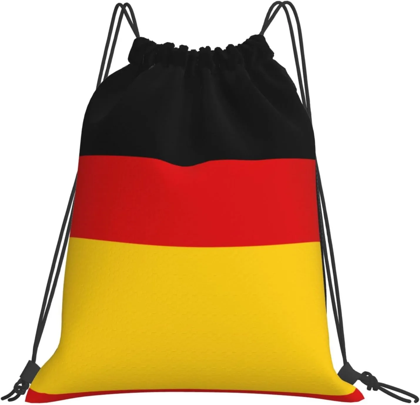 BREAUX german flag print Leisure drawstring backpack, fitness bag, foldable fit for sports travel and daily use