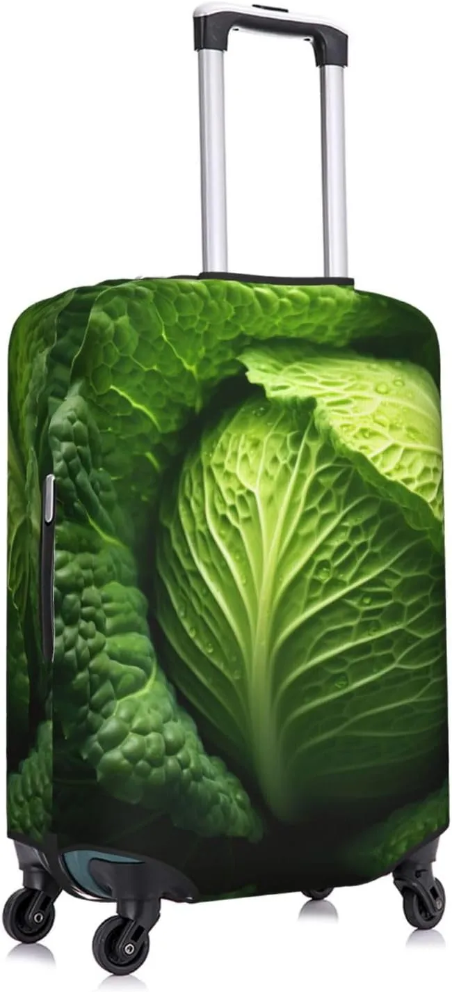 Bright Cabbage Print Washable Luggage Cover Fashion Suitcase Protector Cover Fits 18-32 Inch Luggage