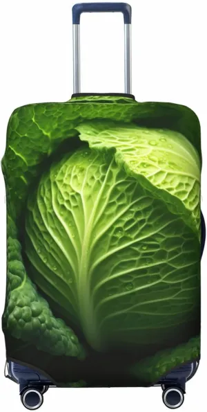 Bright Cabbage Print Washable Luggage Cover Fashion Suitcase Protector Cover Fits 18-32 Inch Luggage