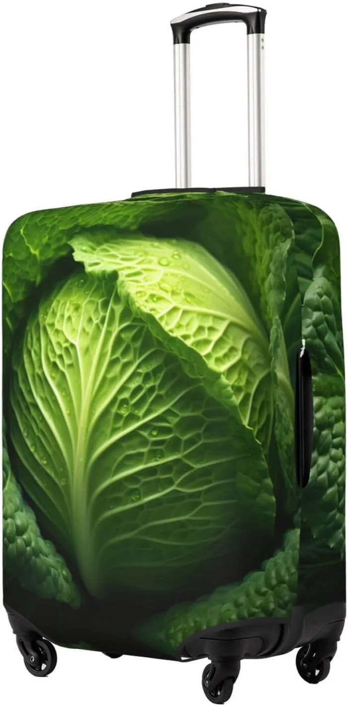 Bright Cabbage Print Washable Luggage Cover Fashion Suitcase Protector Cover Fits 18-32 Inch Luggage