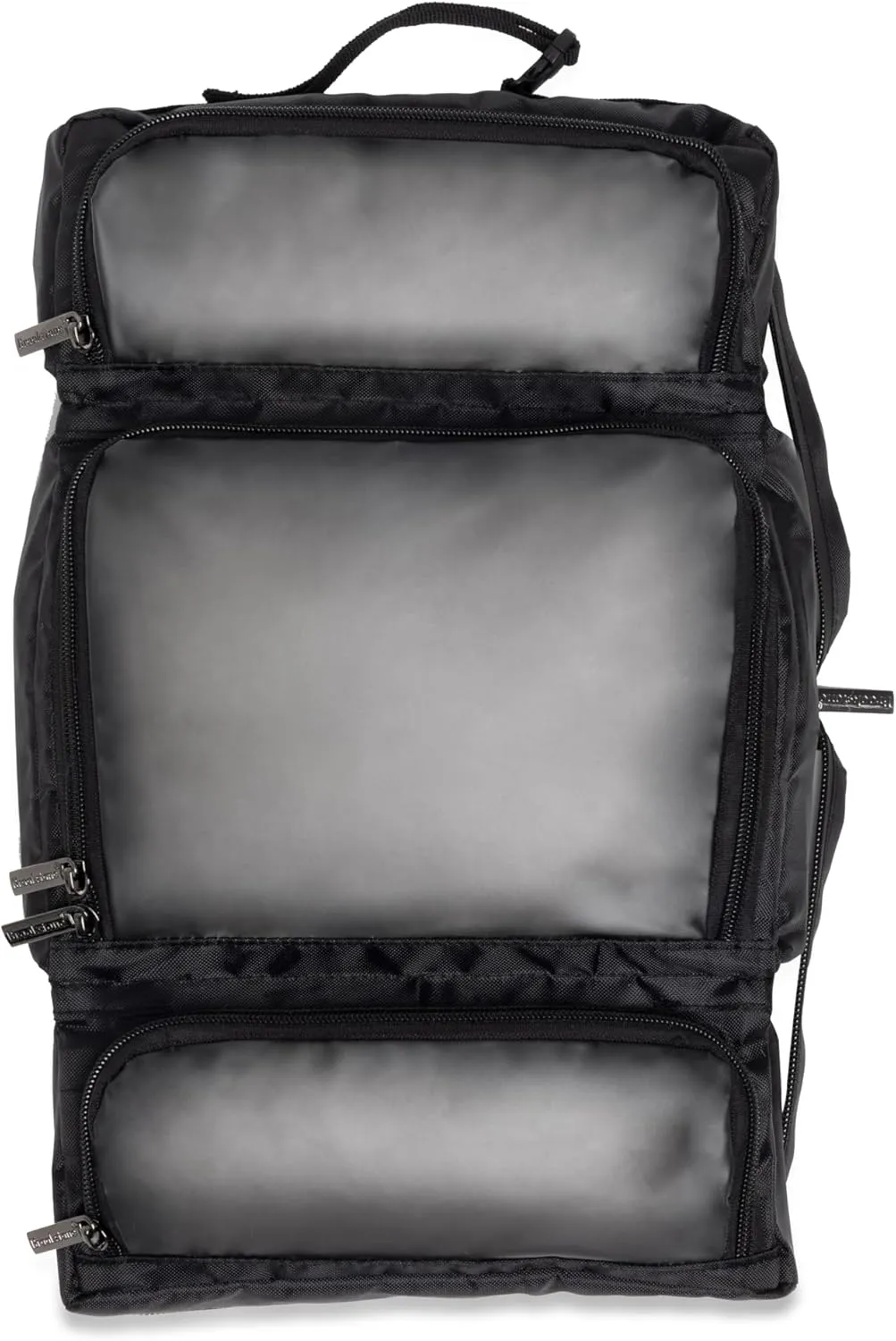 Brookstone Travel Toiletries Bag with Hanging Hook - Large Multi Functional Carrying Toiletry Pouch for Vacations, Airplanes, Trains, Buses, and Cars, Black Cube