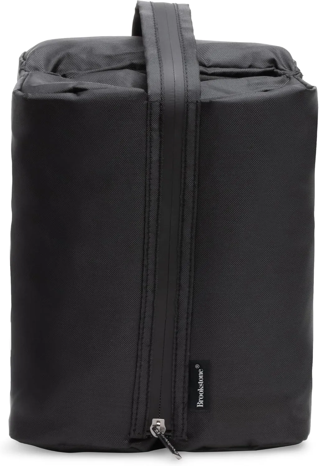 Brookstone Travel Toiletries Bag with Hanging Hook - Large Multi Functional Carrying Toiletry Pouch for Vacations, Airplanes, Trains, Buses, and Cars, Black Cube
