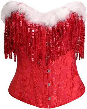 bslingerie Womens Waist Cincher Bustier Boned Corset