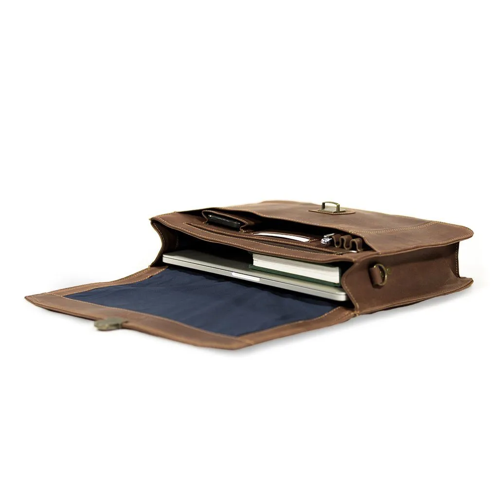 Buckle & Seam 13"Leather Laptop Satchel Bag – CARA