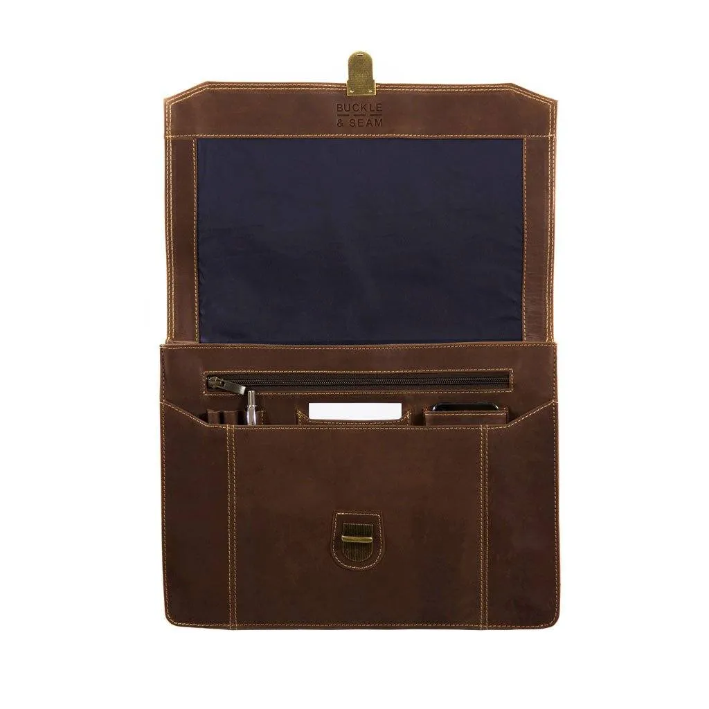 Buckle & Seam 13"Leather Laptop Satchel Bag – CARA
