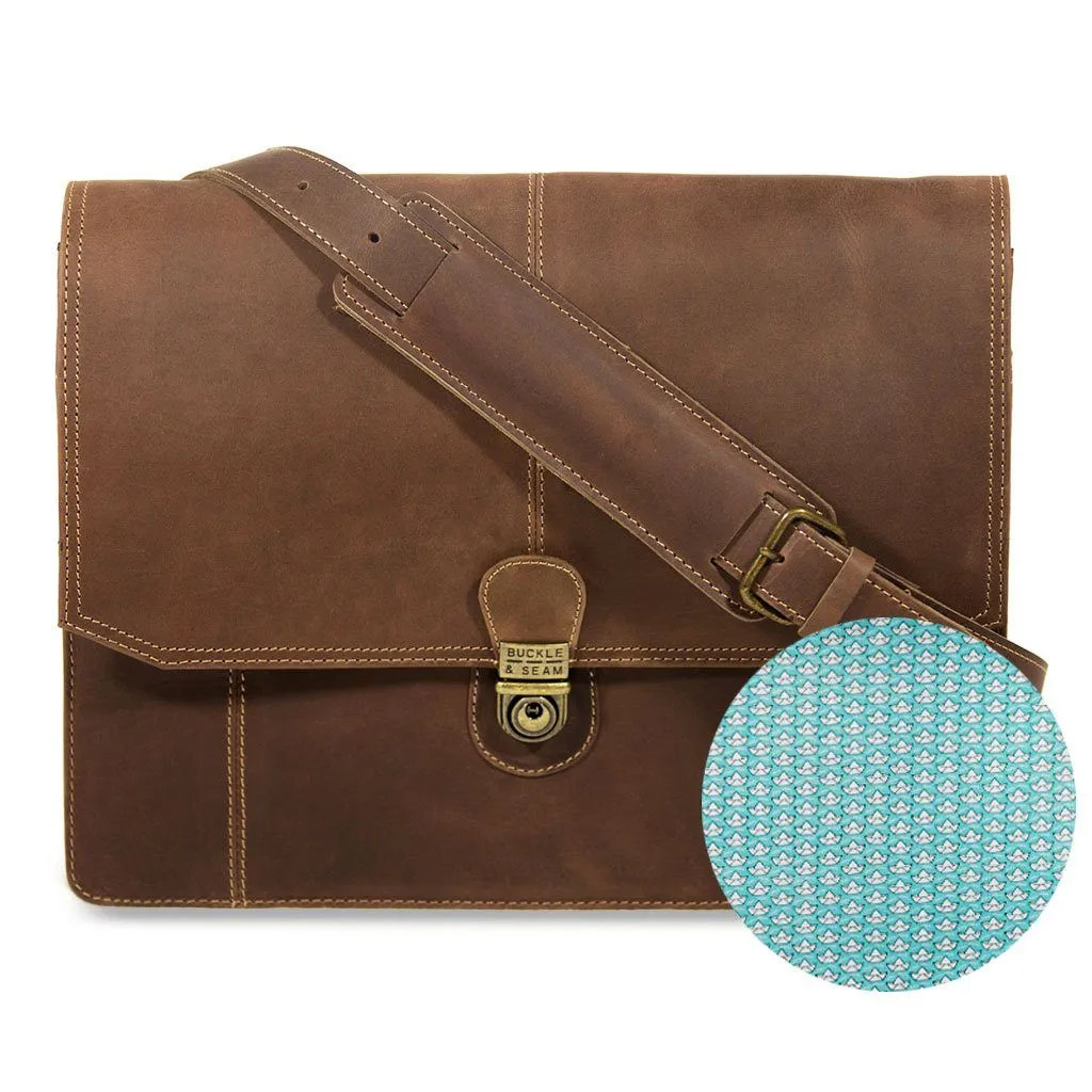 Buckle & Seam 13"Leather Laptop Satchel Bag – CARA