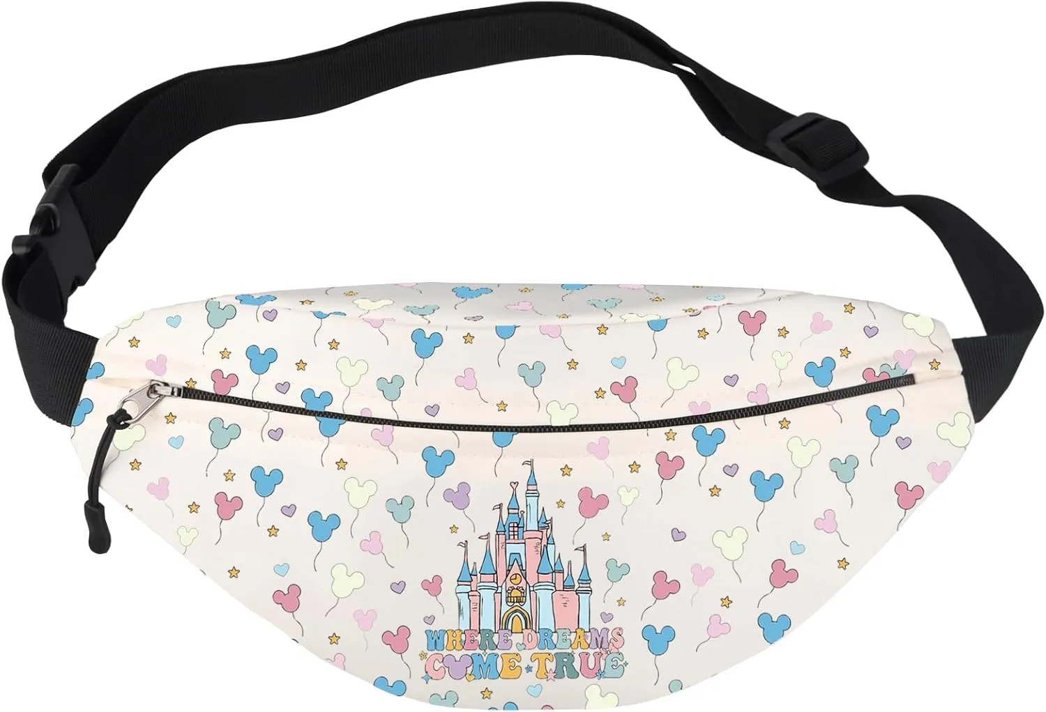 BWWKTOP Enchanted Kingdom Fanny Pack Magical Castle Park Gift Where Dreams Come True Waist Bag Kingdom of Dreams Trip Merandise (Dreams Come True-WB)