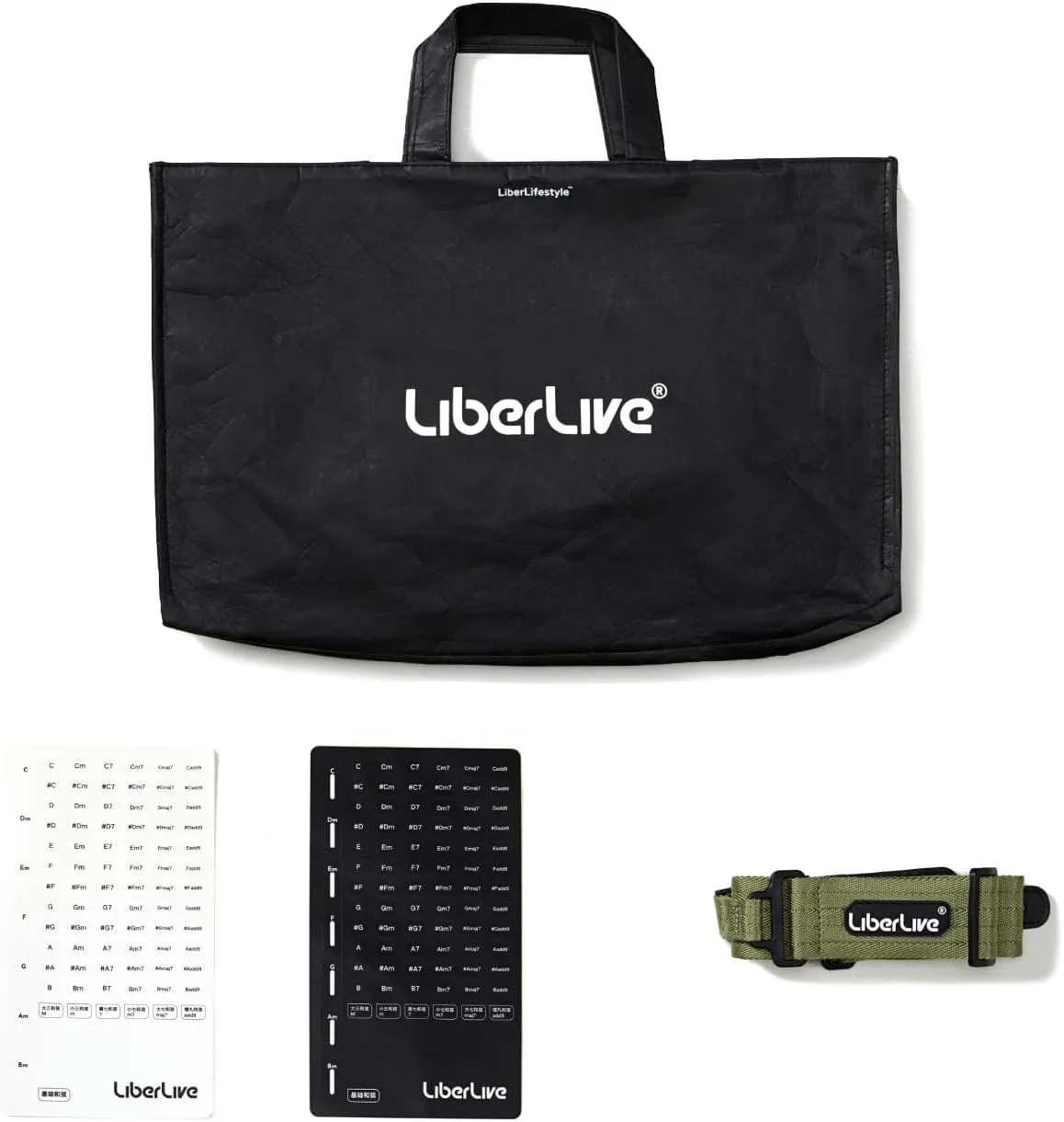 C1 Accessory Package - Tyvek Tote, a Replacement Shoulder Strap, and Chord Stickers (Green)