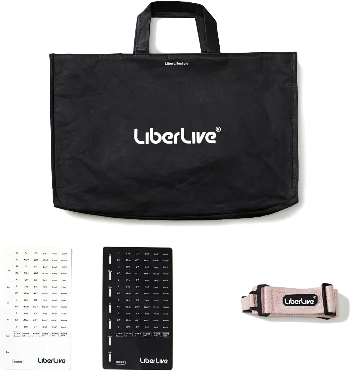 C1 Accessory Package - Tyvek Tote, a Replacement Shoulder Strap, and Chord Stickers (Pink)