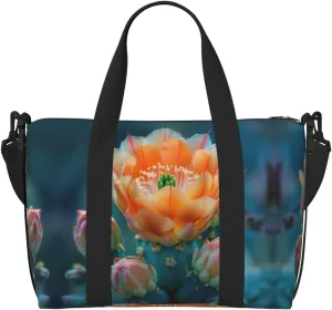 Cactus Floral Bloom Print Versatile Travel Duffel Bag,The Companion For Business And Personal Trips