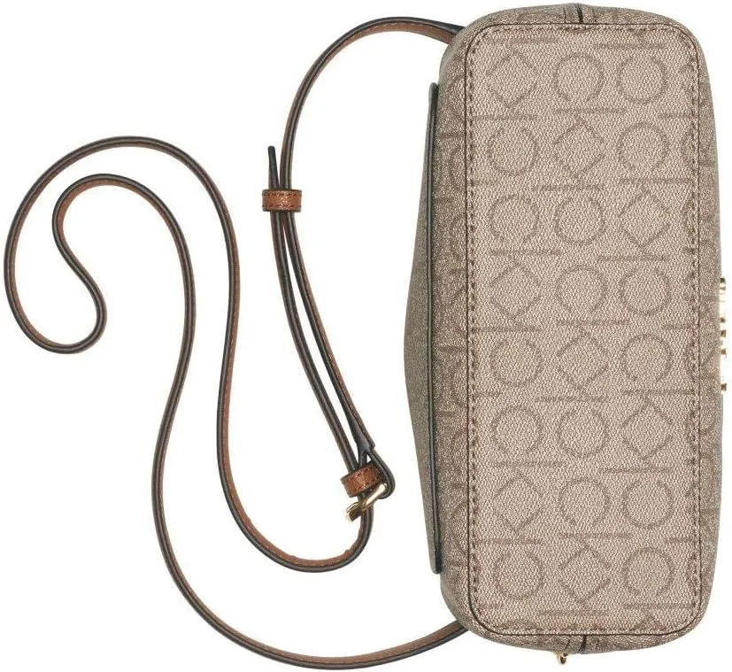 Calvin Klein Women's Hailey Signature Triple Compartment Chain Crossbody