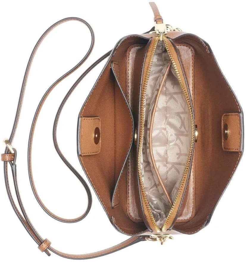Calvin Klein Women's Hailey Signature Triple Compartment Chain Crossbody