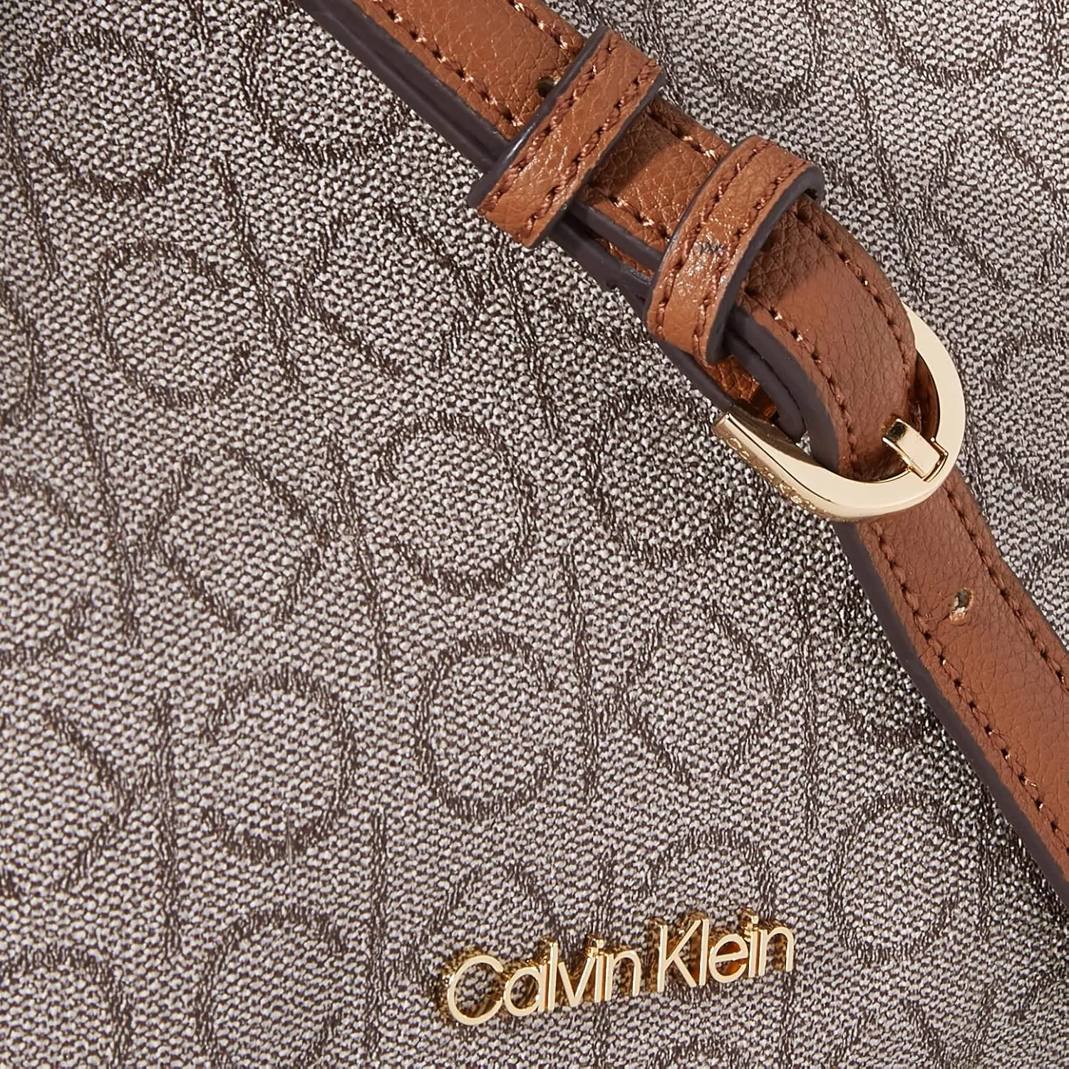 Calvin Klein Women's Hailey Signature Triple Compartment Chain Crossbody