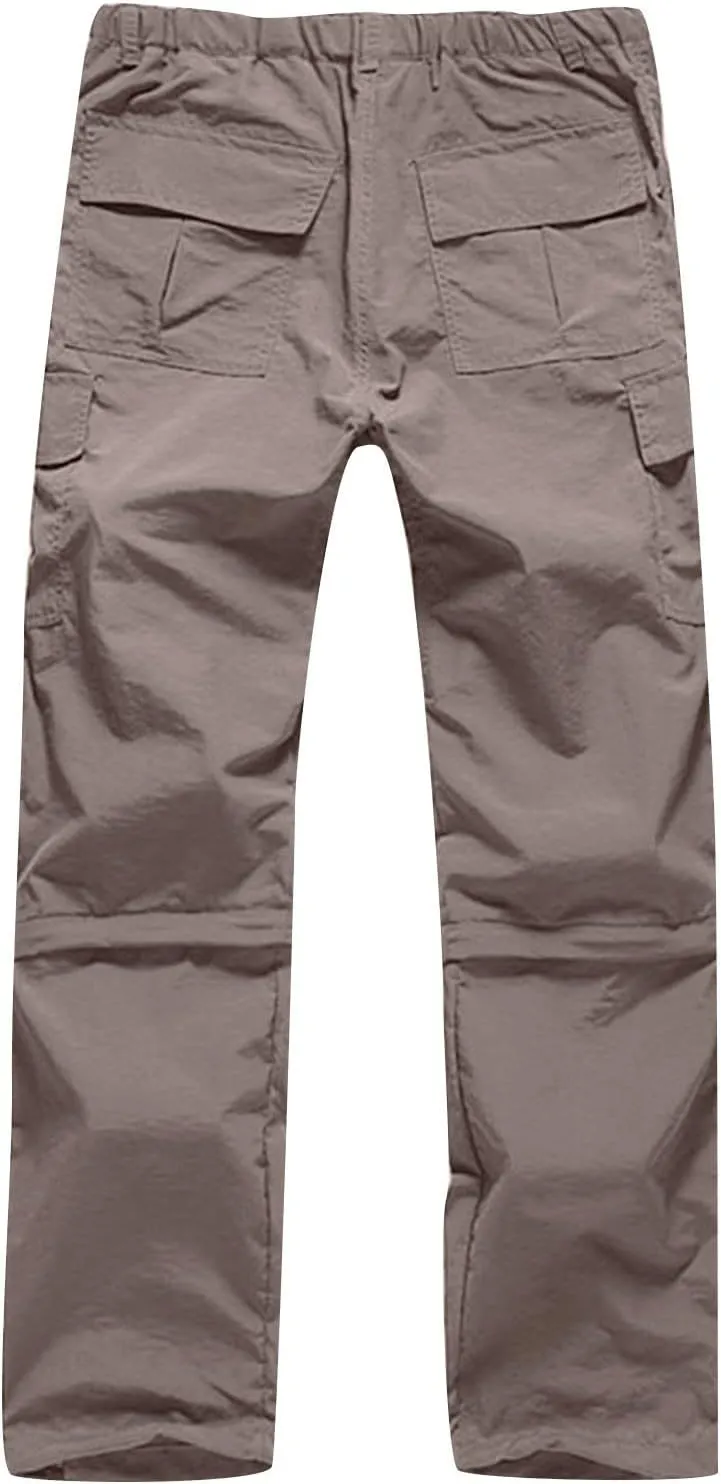 Cambkatl Mens Hiking Pants Outdoor Convertible Waterproof Quick Dry Zip Off Lightweight Fishing Safari Camping Travel Pants