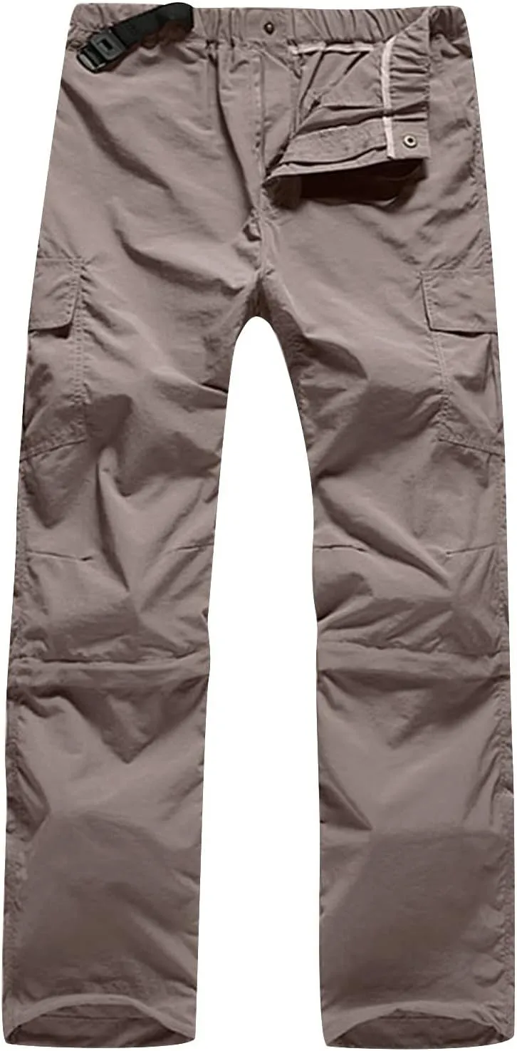 Cambkatl Mens Hiking Pants Outdoor Convertible Waterproof Quick Dry Zip Off Lightweight Fishing Safari Camping Travel Pants