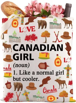 Canada Tote Bag Canada Souvenir Gift Canadian Girl Canada Travel Gift Trip Gift Canadian Tote Bag
