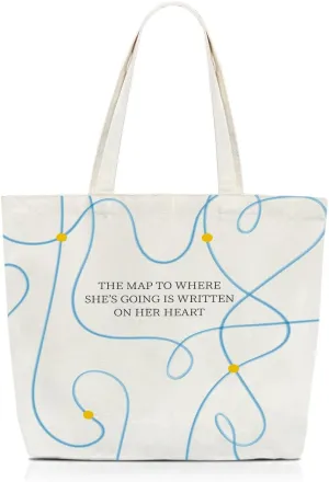 Canvas Tote Bag Aesthetic Tote Bag for Women Shopping Reusable Grocery Bag Shoulder Bag Gifts for Friends