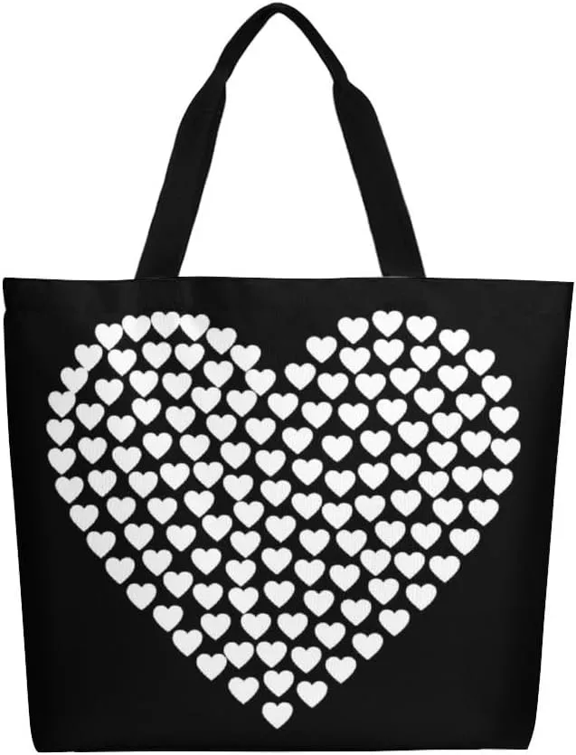 Canvas Tote Bag Large Casual Shoulder Bag for Women Handbag Reusable Beach Shopping Gym Picnic Travel Grocery Bag