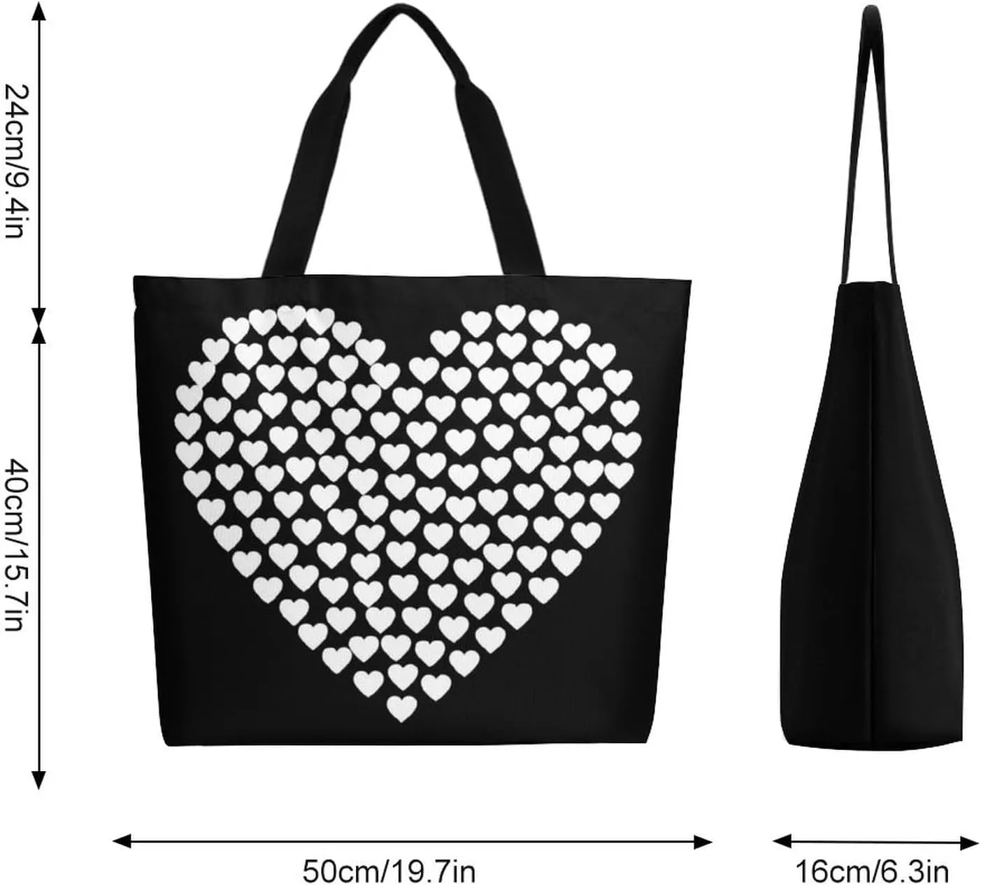 Canvas Tote Bag Large Casual Shoulder Bag for Women Handbag Reusable Beach Shopping Gym Picnic Travel Grocery Bag