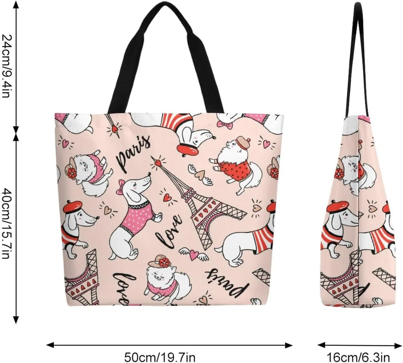 Canvas Tote Bag Large Women Casual Shoulder Bag Handbag Reusable Beach Shopping Grocery Bag For Outdoors