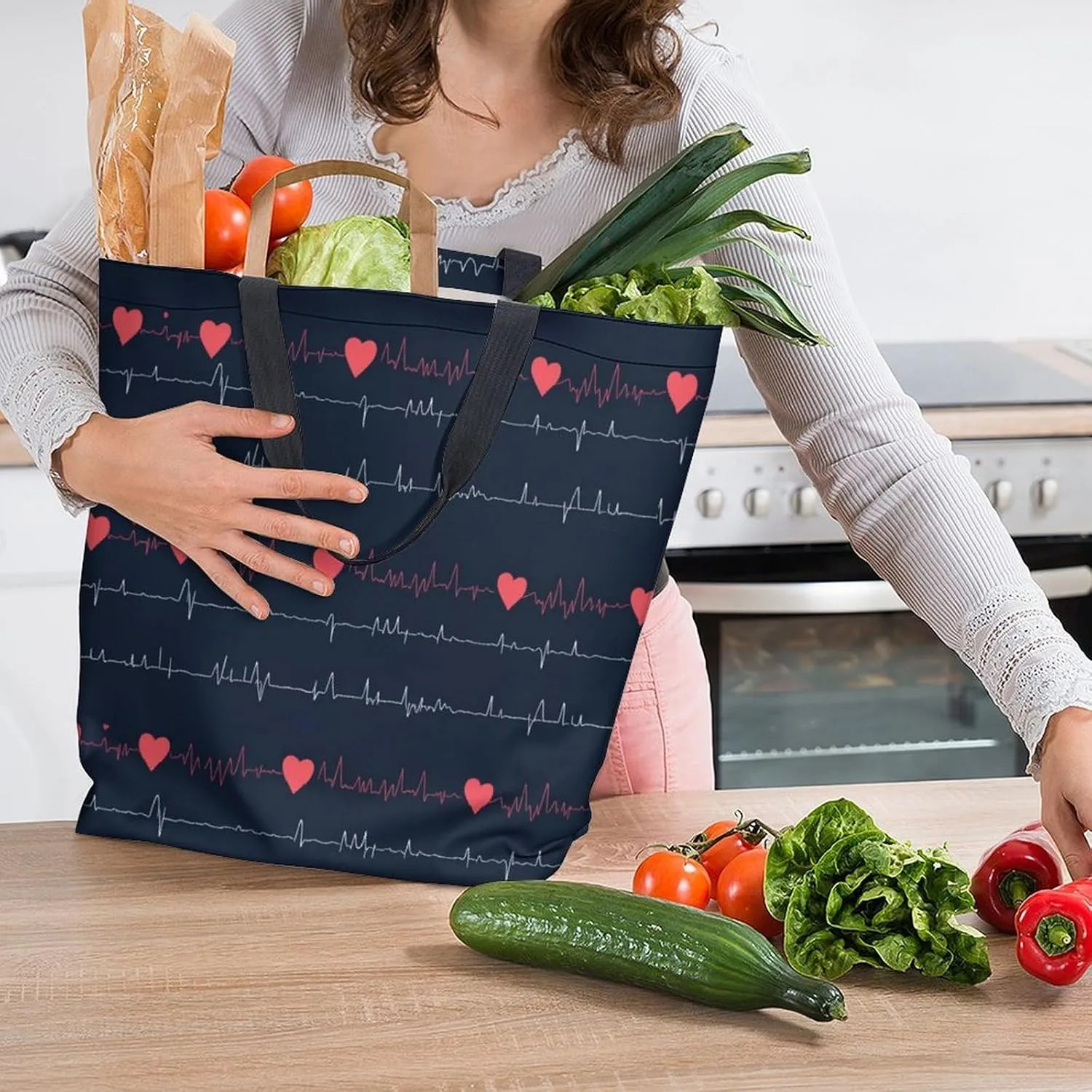 Canvas Tote Bag Large Women Casual Shoulder Bag Handbag Reusable Beach Shopping Grocery Bag For Outdoors