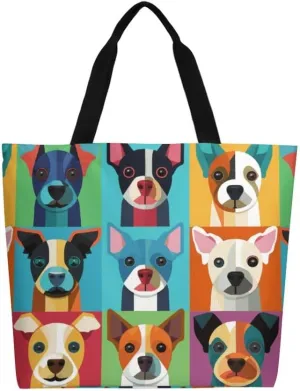 Canvas Tote Bag Large Women Casual Shoulder Bag Handbag Reusable Beach Shopping Grocery Bag For Outdoors
