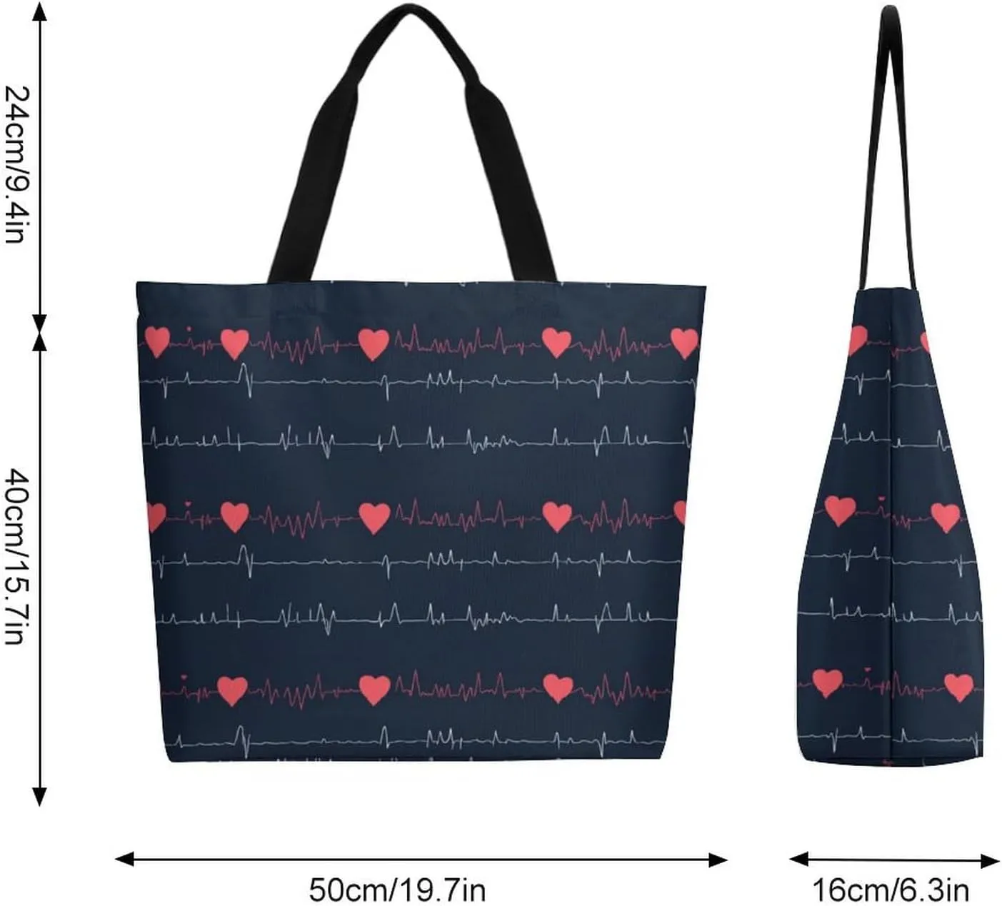Canvas Tote Bag Large Women Casual Shoulder Bag Handbag Reusable Beach Shopping Grocery Bag For Outdoors