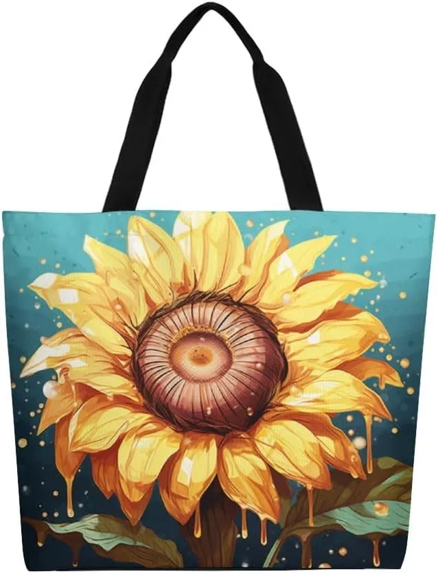 Canvas Tote Bag Large Women Casual Shoulder Bag Handbag Reusable Beach Shopping Grocery Bag For Outdoors