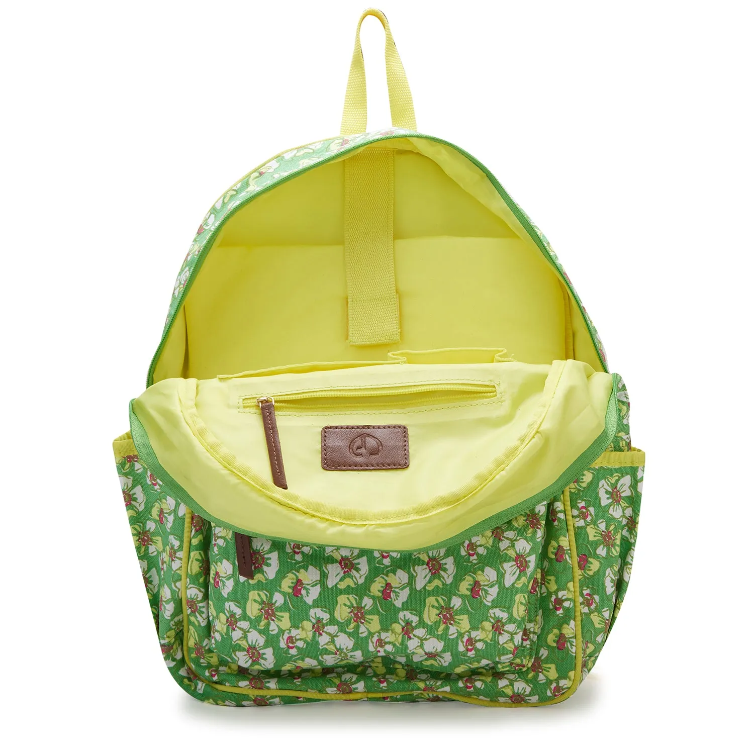 Caprese Blossom Large Light Green Laptop Backpack