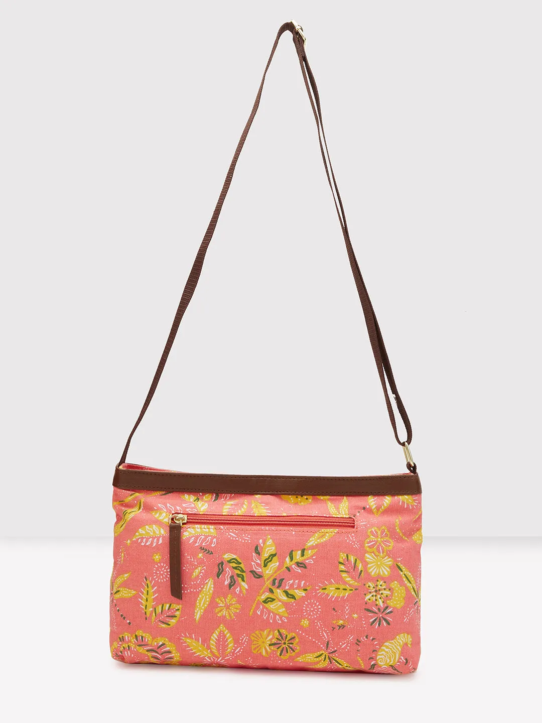 Caprese Hazel Large Coral Sling Bag