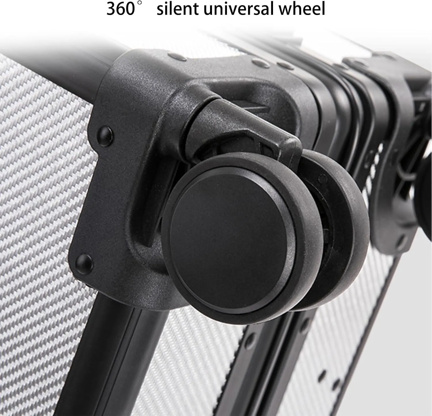 Carbon Fiber Carry-on Luggage TSA Customs Lock Zipperless Silent Rotary Wheel Business Suitcase Aluminum Frame (Ball pattern black, 20 '')