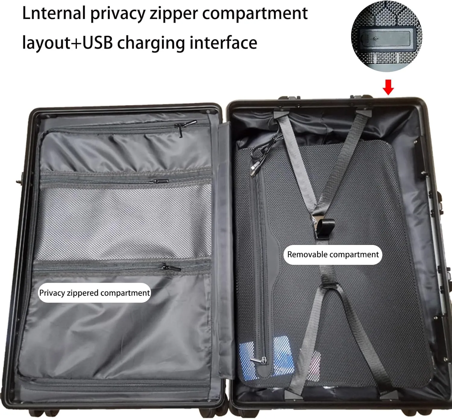 Carbon Fiber Carry-on Luggage TSA Customs Lock Zipperless Silent Rotary Wheel Business Suitcase Aluminum Frame (Ball pattern black, 20 '')