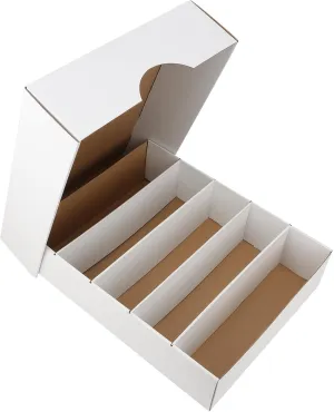 Card Storage Box, 3700 Count Trading Card Storage Box White Storage Card Organizer Box for Storing Protecting and Organizing Soccer Cards