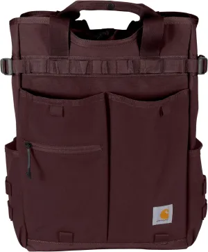 Carhartt 28L Nylon Cinch-Top Convertible Tote Backpack, Durable Pack with Laptop Sleeve, Port, One Size