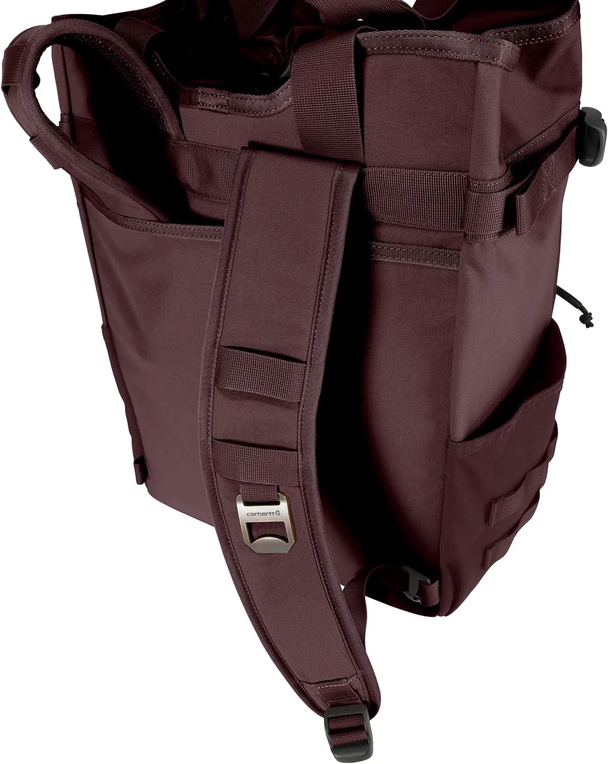 Carhartt 28L Nylon Cinch-Top Convertible Tote Backpack, Durable Pack with Laptop Sleeve, Port, One Size