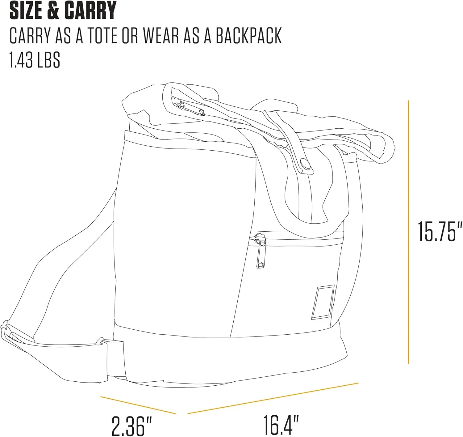 Carhartt, Durable Bag with Adjustable Straps and Laptop Sleeve, Convertible Backpack Tote Brown, One Size