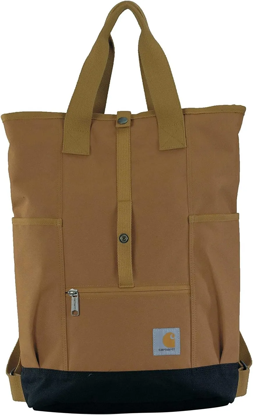 Carhartt Legacy Women's Hybrid Convertible Backpack Tote Bag, Carhartt Brown