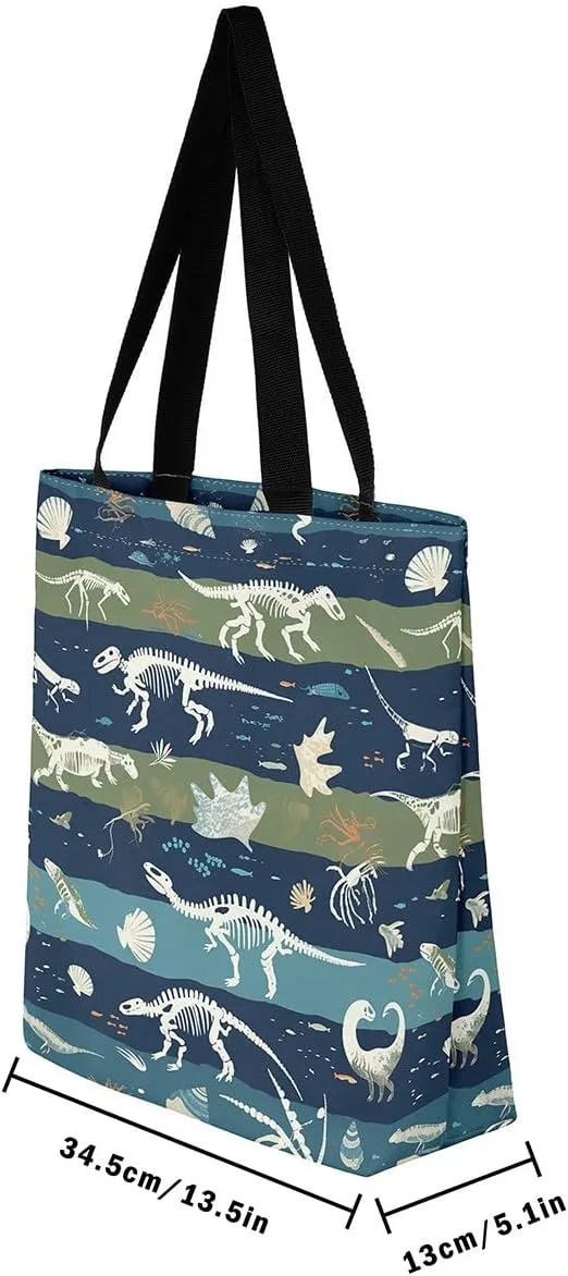 Cartoon Ferret Canvas Tote Bag for Women,Lovely Wild Animals Waterproof Beach Bag Cute Coastal Shoulder Bag