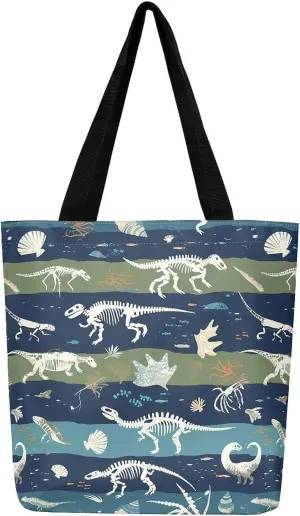 Cartoon Ferret Canvas Tote Bag for Women,Lovely Wild Animals Waterproof Beach Bag Cute Coastal Shoulder Bag