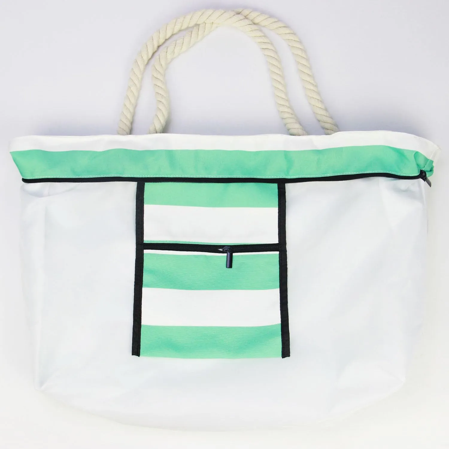 Casaphoria Beach Bag Sandproof,Beach Bags for Women Canvas Bag Large Tote Bag Swim Bag Pool Bag Tote Bag with Zipper Beach Backpack Beach Bag Tote Beach Tote Travel Tote Bags,Light Green