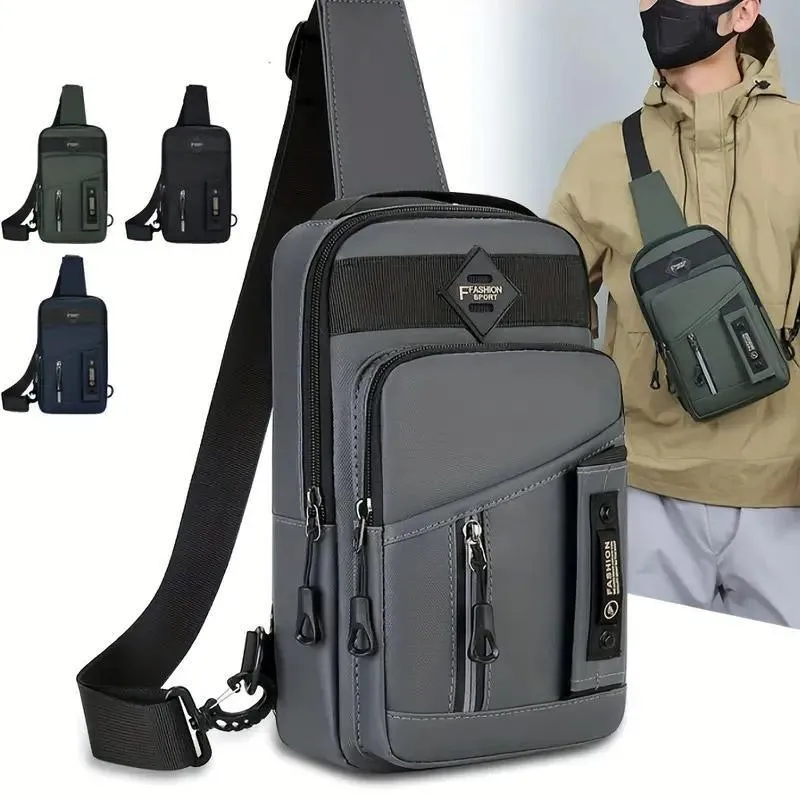 Casual Multifunctional Crossbody Bag for Men Travel Outdoor Hiking and Sports