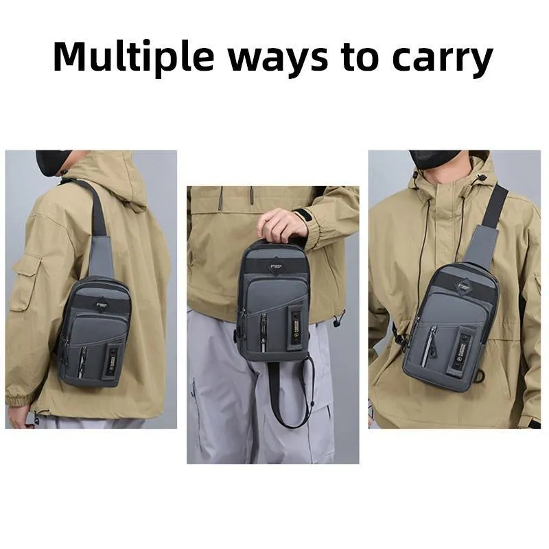 Casual Multifunctional Crossbody Bag for Men Travel Outdoor Hiking and Sports
