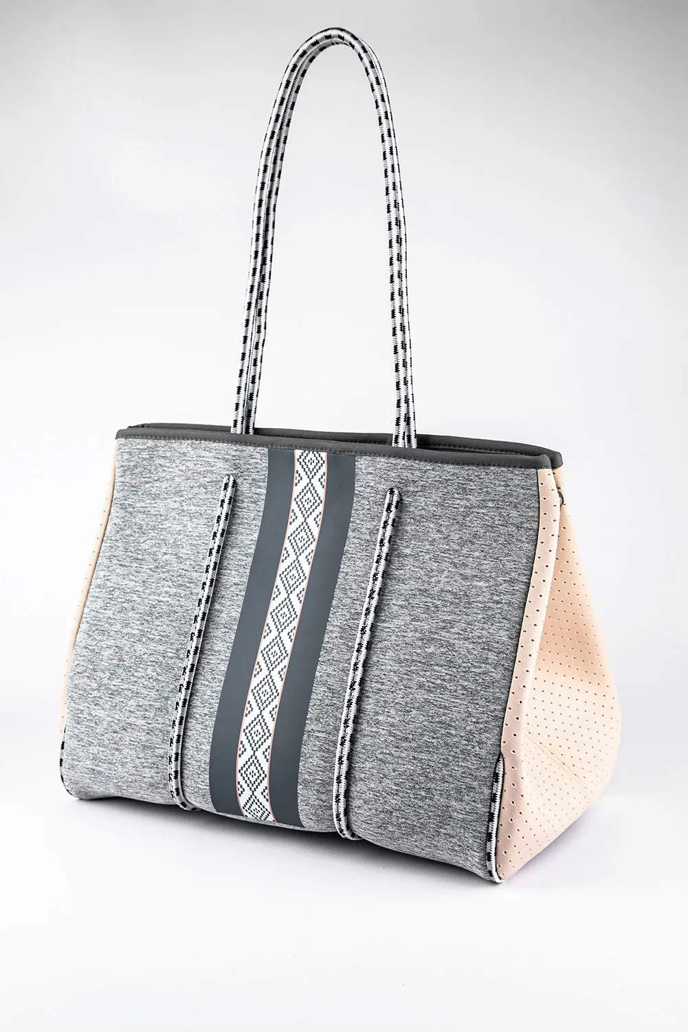 Casual Neoprene Colorblock Tote Bags